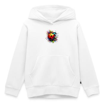 Coccinelle - Sweat Premium à capuche enfant bio - blanc - Devant - AI Model Kid Female (0cm)