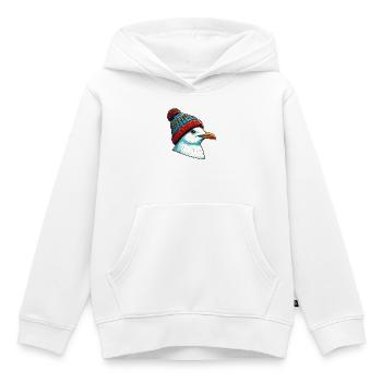 Mouette - Sweat Premium à capuche enfant bio - blanc - Devant - AI Model Kid Female (0cm)