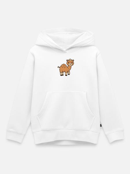 Kamel Dromedar - Kinder Premium Organic Hoodie - Weiß