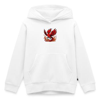 Roter Phönix - Kinder Premium Organic Hoodie - Weiß - Vorne - AI Model Kid Female (0cm)