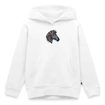 Zebra - Kinder Premium Organic Hoodie - Weiß - Vorne - AI Model Kid Female (0cm)