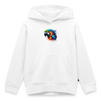 Perroquet - Sweat Premium à capuche enfant bio - blanc - Devant - AI Model Kid Female (0cm)