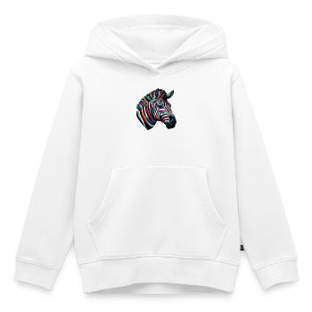 Zebra - Kinder Premium Organic Hoodie - Weiß - Vorne - AI Model Kid Female (0cm)