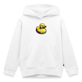 Caneton Canard Canard Canard - Sweat Premium à capuche enfant bio - blanc - Devant - AI Model Kid Female (0cm)