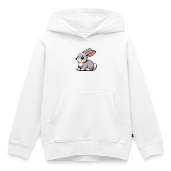 Lapin - Sweat Premium à capuche enfant bio - blanc - Devant - AI Model Kid Female (0cm)