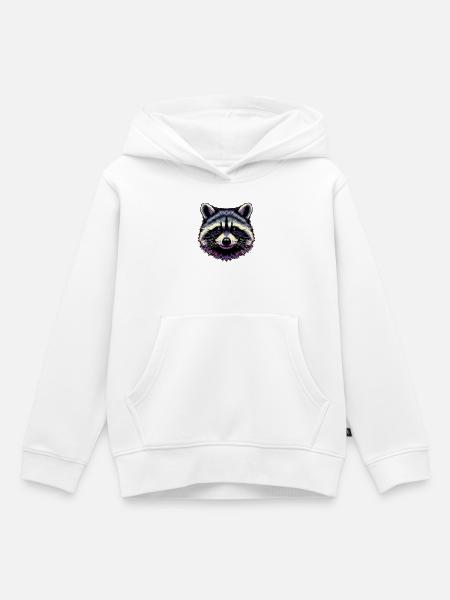 Waschbär - Kinder Premium Organic Hoodie - Weiß