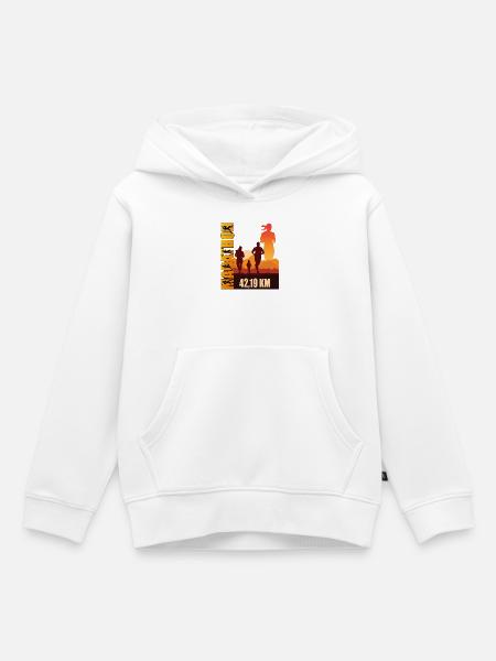42.19 KM - Marathon - Kinder Premium Organic Hoodie - Weiß