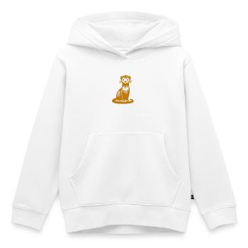 Mangouste intrépide - Sweat Premium à capuche enfant bio - blanc - Devant - AI Model Kid Female (0cm)