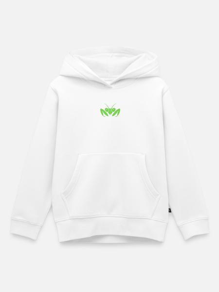 Faszinierende Gottesanbeterin - Kinder Premium Organic Hoodie - Weiß