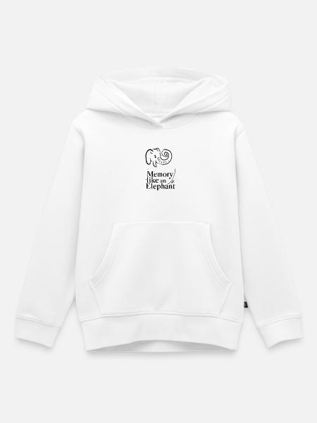 Memory Like an Elephant - Kinder Premium Organic Hoodie - Weiß