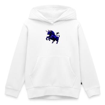 Stier - Kinder Premium Organic Hoodie - Weiß - Vorne - AI Model Kid Female (0cm)