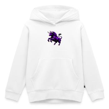 Bull - Kids Premium Organic Hoodie - white - Front - AI Model Kid Female (0cm)