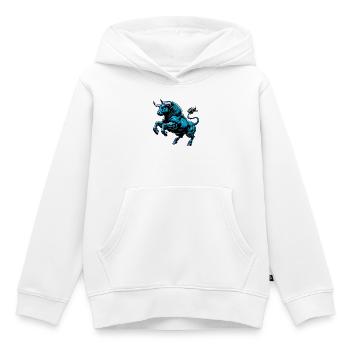 Stier - Kinder Premium Organic Hoodie - Weiß - Vorne - AI Model Kid Female (0cm)