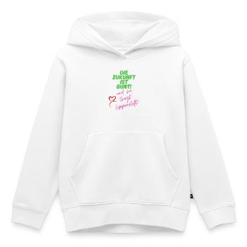 Zukunft - Kinder Premium Organic Hoodie - Weiß - Vorne - AI Model Kid Female (0cm)