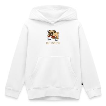Mops Hürde Hürdenlauf Hürdenläufer Spruch - Kinder Premium Organic Hoodie - Weiß - Vorne - AI Model Kid Female (0cm)