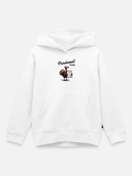 Pardoned Turkey - Kinder Premium Organic Hoodie - Weiß