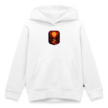 Canyon cramoisi - Sweat Premium à capuche enfant bio - blanc - Devant - AI Model Kid Female (0cm)