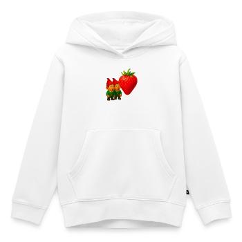 Zwerge und Erdbeere - Kinder Premium Organic Hoodie - Weiß - Vorne - AI Model Kid Female (0cm)