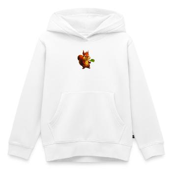 écureuil - Sweat Premium à capuche enfant bio - blanc - Devant - AI Model Kid Female (0cm)