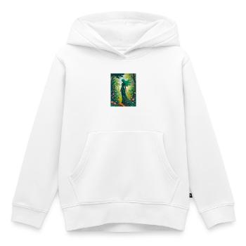 Mère Nature dans la forêt enchantée - Sweat Premium à capuche enfant bio - blanc - Devant - AI Model Kid Female (0cm)