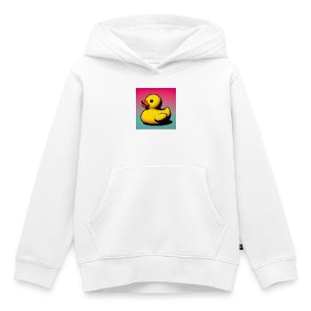 Caneton Canard Canard Canard - Sweat Premium à capuche enfant bio - blanc - Devant - AI Model Kid Female (0cm)