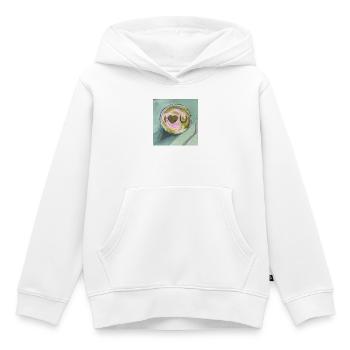 I luv Matcha Illustration artistique de collation - Sweat Premium à capuche enfant bio - blanc - Devant - AI Model Kid Female (0cm)