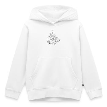 Bateau pirate - Sweat Premium à capuche enfant bio - blanc - Devant - AI Model Kid Female (0cm)