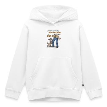 Reib-Experte Hund - Kinder Premium Organic Hoodie - Weiß - Vorne - AI Model Kid Female (0cm)