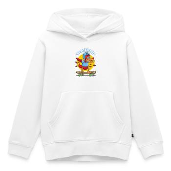 Skatebird cartoon - Kids Premium Organic Hoodie - white - Front - AI Model Kid Female (0cm)