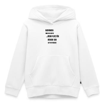 Cycling vs. SUV - Kids Premium Organic Hoodie - white - Front - AI Model Kid Female (0cm)