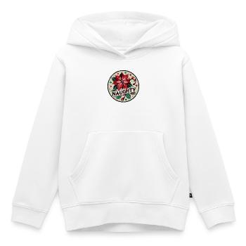 Festliches Weihnachtsstern- und Zuckerstangen-Design - Kinder Premium Organic Hoodie - Weiß - Vorne - AI Model Kid Female (0cm)