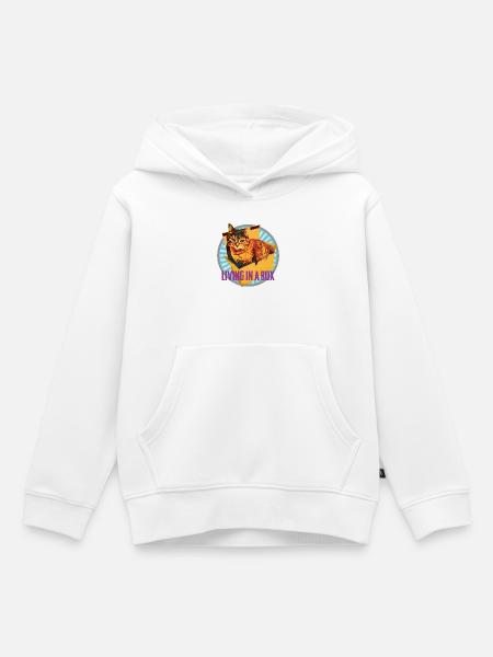 Katzenliebhaber - Im Karton :-) - Kinder Premium Organic Hoodie - Weiß