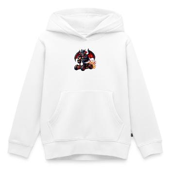 Vampier_op_race_scootmobiel - Sweat Premium à capuche enfant bio - blanc - Devant - AI Model Kid Female (0cm)