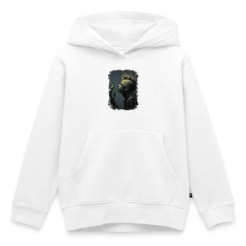 Punk rocker montres papillon - Sweat Premium à capuche enfant bio - blanc - Devant - AI Model Kid Female (0cm)
