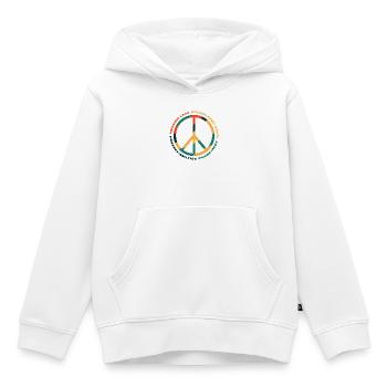 Human Rights - Sweat Premium à capuche enfant bio - blanc - Devant - AI Model Kid Female (0cm)