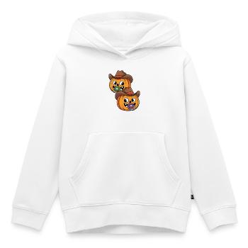 Zwei Kürbis Cowboys mit Schnuller - Kinder Premium Organic Hoodie - Weiß - Vorne - AI Model Kid Female (0cm)