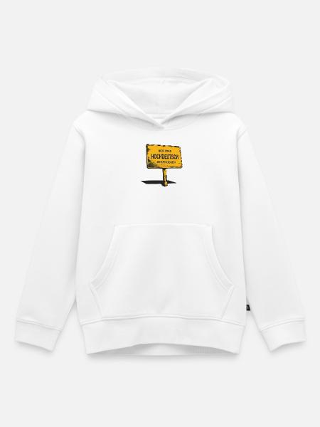 Hier wird Hochdeutsch gesprochen  - Kinder Premium Organic Hoodie - Weiß