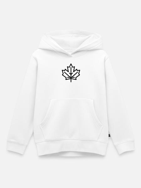 Ahornblatt - Kinder Premium Organic Hoodie - Weiß