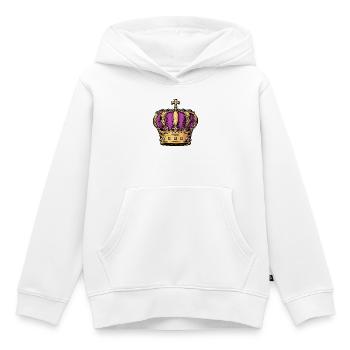 Couronne - Sweat Premium à capuche enfant bio - blanc - Devant - AI Model Kid Female (0cm)