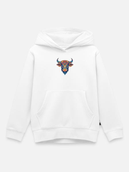 Bulle Bunt - Kinder Premium Organic Hoodie - Weiß