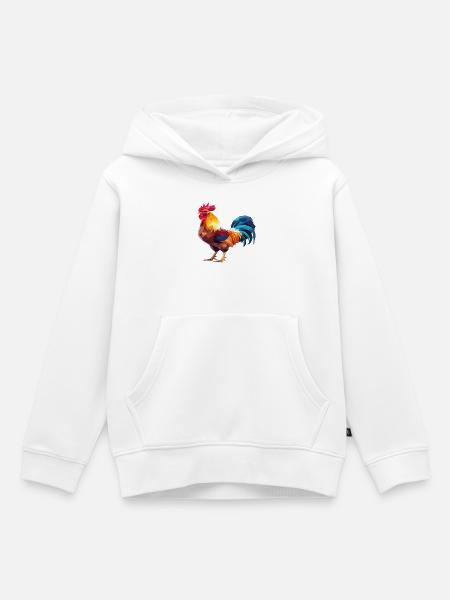 Hahnp3 - Sweat Premium à capuche enfant bio - blanc