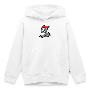 Seal Animal Christmas - Kids Premium Organic Hoodie - white - Front - AI Model Kid Female (0cm)