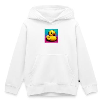Caneton Canard Canard Canard - Sweat Premium à capuche enfant bio - blanc - Devant - AI Model Kid Female (0cm)