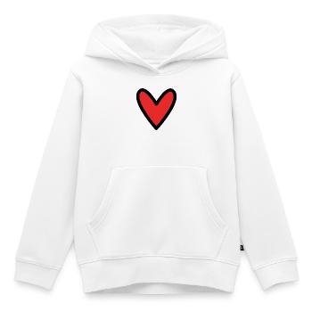 MOM. MOTHER'S DAY. HEART. FEAST. HAPPY BIRTHDAY - Kids Premium Organic Hoodie - white - Front - AI Model Kid Female (0cm)