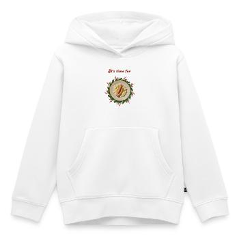 Weihnachten lustig - Weihnachtsessen - Heiligabend - Kinder Premium Organic Hoodie - Weiß - Vorne - AI Model Kid Female (0cm)