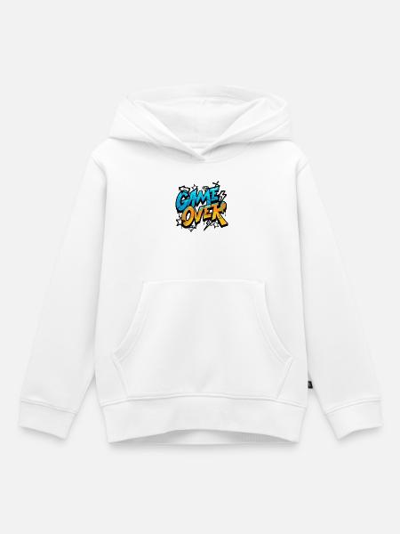 Game Over Graffiti Neon - Kinder Premium Organic Hoodie - Weiß