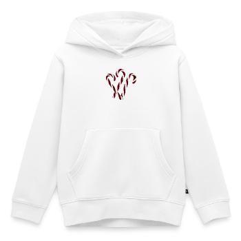 Canons de bonbon - Sweat Premium à capuche enfant bio - blanc - Devant - AI Model Kid Female (0cm)