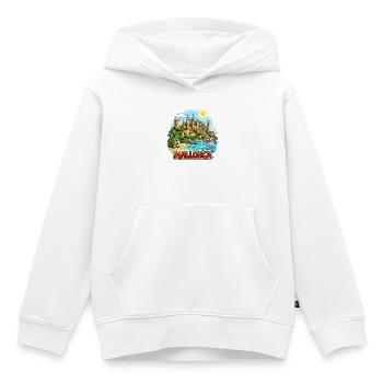 Mallorca Strandpanorama - Kinder Premium Organic Hoodie - Weiß - Vorne - AI Model Kid Female (0cm)