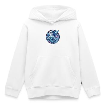 Fée de Cristal sur des Cristaux - Sweat Premium à capuche enfant bio - blanc - Devant - AI Model Kid Female (0cm)