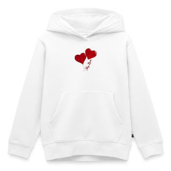 My Love déclaration d'amour - Sweat Premium à capuche enfant bio - blanc - Devant - AI Model Kid Female (0cm)